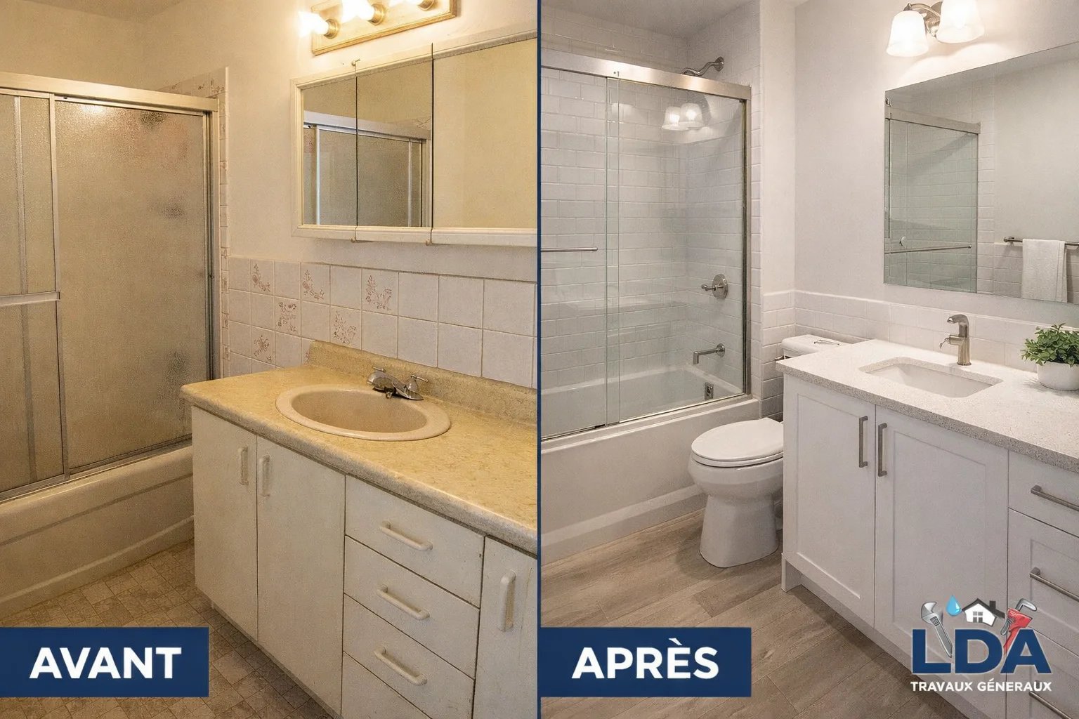 Rénovation salle de bain avant/après